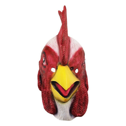 Halloween Latex Mask Adult Richard Rooster Mask Hotline Miami Game Props 3D Realistic Plush Rooster Head Cosplay Animal Mask