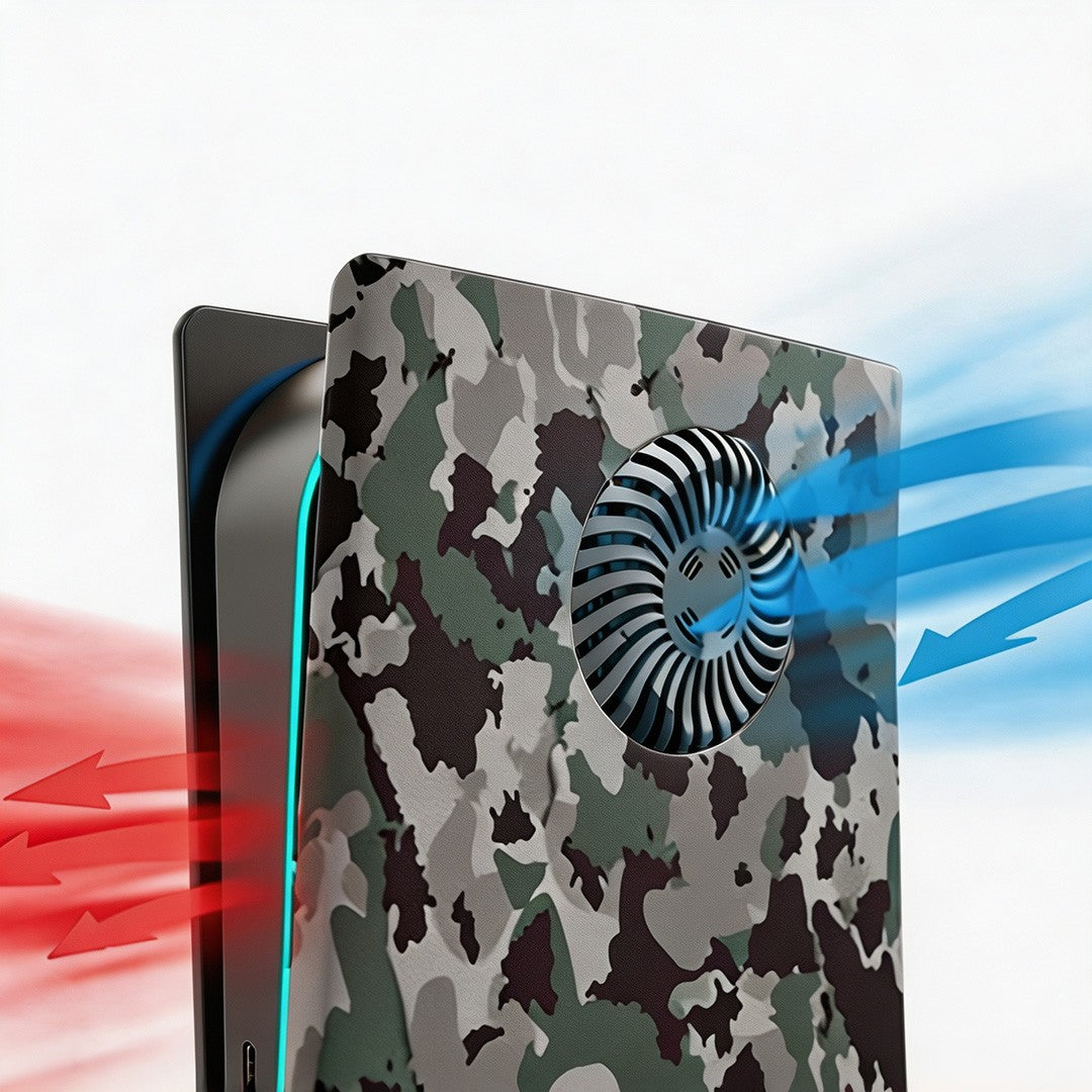 For PS5 Disc Edition Cooling Vent Faceplate Console Cover Camouflage Skin For Playstation 5 Console Replacement Backplate Shell