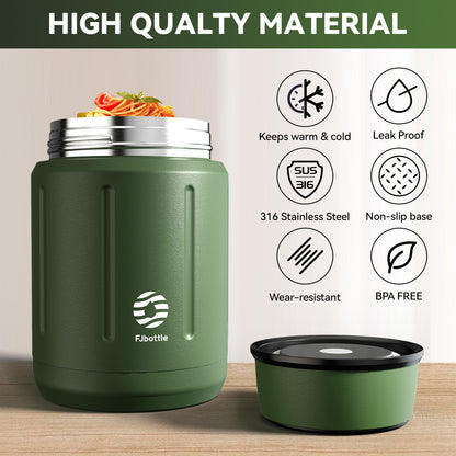 Marmita Térmica a Vácuo FEIJIAN de Aço Inoxidável 316 - 750ml com Colher Grátis