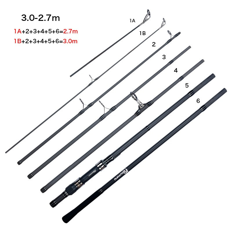 Vara de pesca FELENHAI Traveller Carp Feeder 4.2m 3.6m 3.0m Fibra de Carbono 3.5lb Pesca de surfcasting dura para Spinning Lure