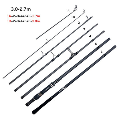 Vara de pesca FELENHAI Traveller Carp Feeder 4.2m 3.6m 3.0m Fibra de Carbono 3.5lb Pesca de surfcasting dura para Spinning Lure