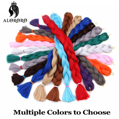 Cabelo Trançado Sintético Jumbo Alororo 82 polegadas Cabelo Falso Africano Fibra de Alta Temperatura Roxo Vermelho Extensões de Cabelo para Mulheres