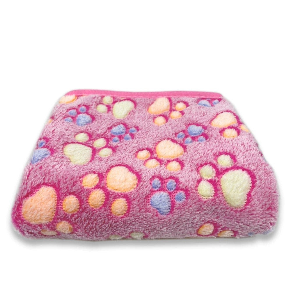 Cobertores para cães Gatos Cobertor de estimação de lã macia e fofa Quente Design de estampa fofa Patinha de cachorro gatinho Pequeno