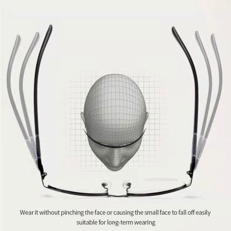 Óculos de Leitura Masculino de Metal Anti Luz Azul para Negócios Hipermetropia Óculos de Leitura Dioptria 0 +1.0 +1.5 +2.0 +2.5 +3.0 +3.5 +4.0