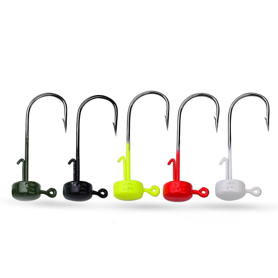 5pcs Anzóis de Pesca 2.8g 3.5g 4.6g 7g Ned Mushroom Head Jig Anzol Afiado com Barba para Iscas de Silicone Ferramentas de Pesca Jigging