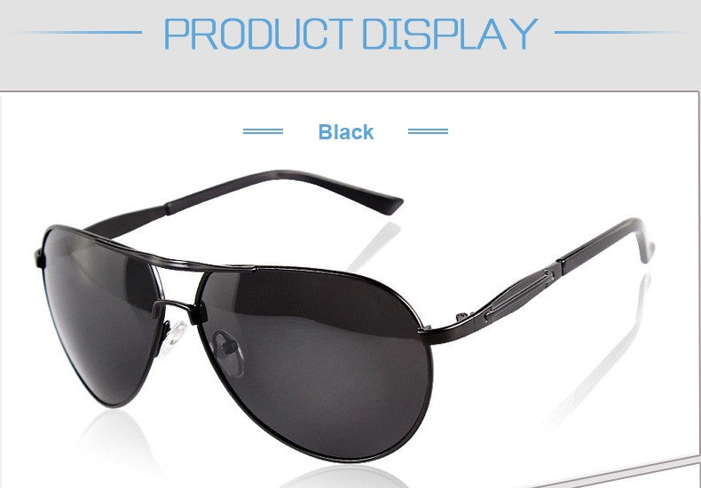 Classic Polarized Pilot Sunglasses For Male Driving Black Sun Glasses Men's Vintage Eyewear Gafas De Sol 8955