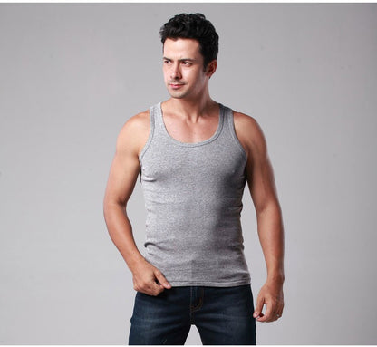 Men Stringer Tank Top Mens Bodybuilding Fitness Mens Singlets Lycra Tank Shirts Summer Clothes Muscle Vest Sleeveless Undershirt