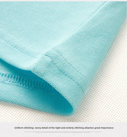 Summer Polo Shirt Men Cotton Casual Embroidery Polo T Shirt Solid Short Sleeve Lapel Button Shirt Business Fashion Designer Male