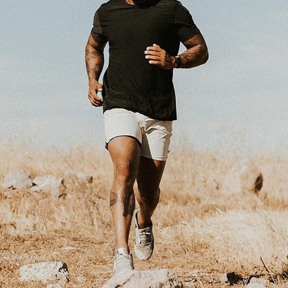 Summer Gym Fitness Sports Compression Shorts Mens Streatwear Quick Dry Jogger Quarter Short Pants Basketball Casual Trend Shorts