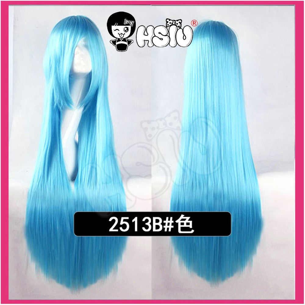 ?HSIU Brand? 80cm Cosplay wig Long 22 color Wig Heat Resistant Synthetic Hair Anime Party wig Fiber synthetic wig+Free wig cap