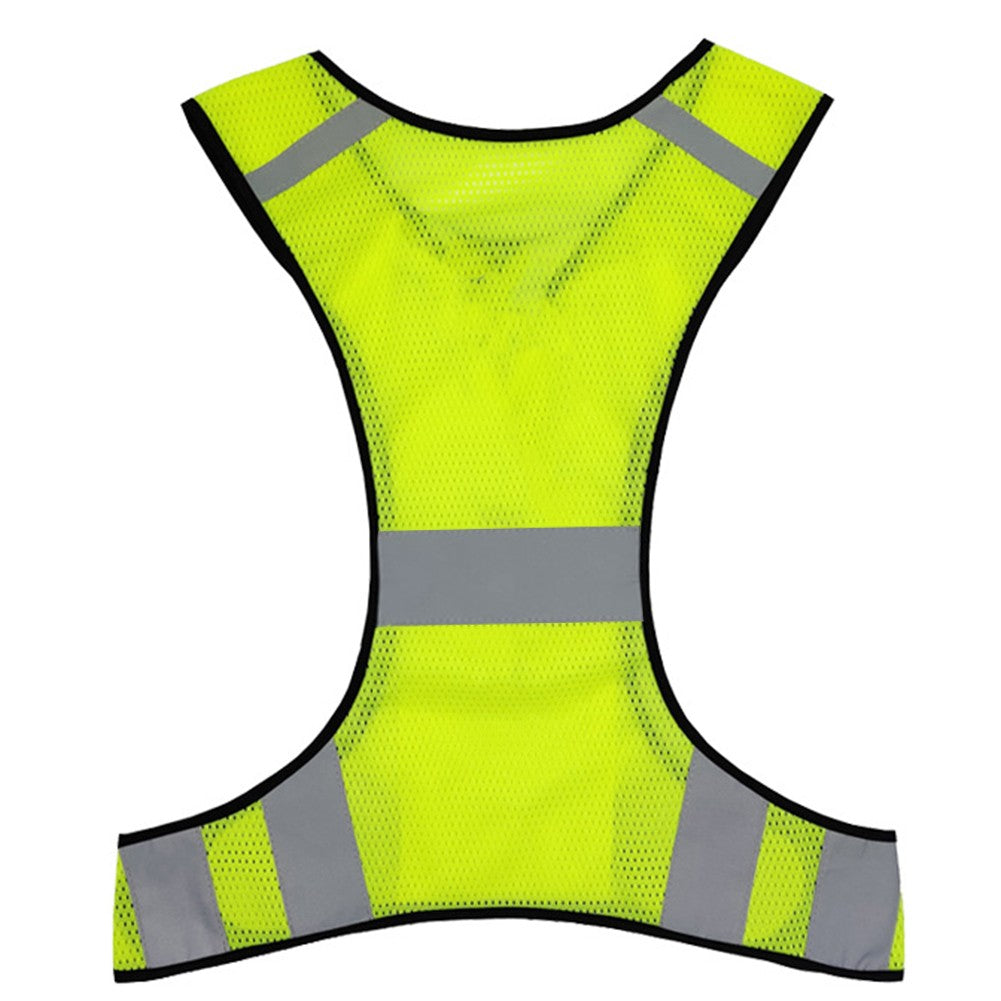 High Visibility Running Vest Breathable Fluorescent Mesh Vest Lightweight Adjustable for Men Women Outdoor Night Riding