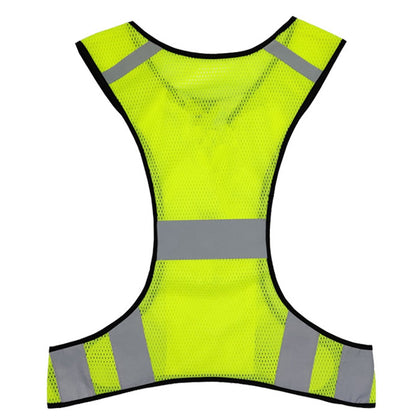 High Visibility Running Vest Breathable Fluorescent Mesh Vest Lightweight Adjustable for Men Women Outdoor Night Riding