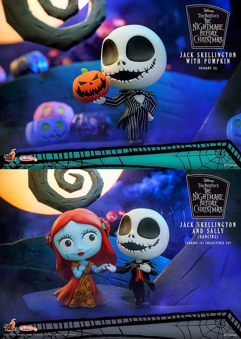 Hot Toys The Nightmare Before Christmas Sally Jack Skellington Cosbaby Mini Action Figure Fashion Cute Halloween Collection Gift