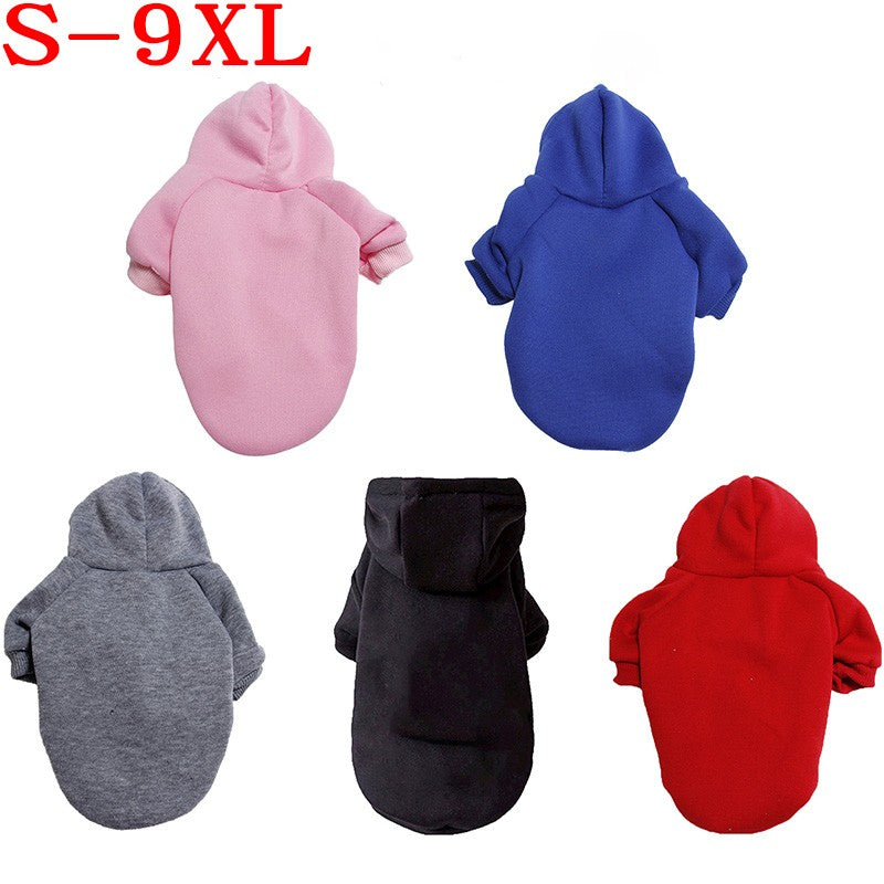 Casaco Jaqueta Sólida Moletom com Capuz para Cães Roupas para Cães Pequenos, Médios e Grandes Labrador Bulldog Francês Yorkshire Roupa S-9GG