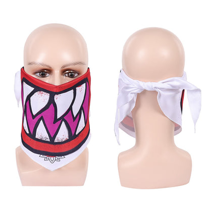 Bowser Jr Cosplay Scarf Mask Bracelet Collar Movie Bros Costume Accessories Prop for Adult Men Fantasy OutfitHalloween Carnival