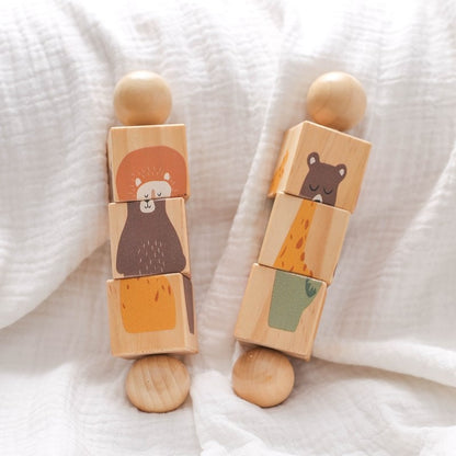 Wooden Animal Rattle Toys for Newborn Wooden Teether Baby 0 12 Months Baby Accessory Cartoon Novel Baby Care Tools Teether Toys