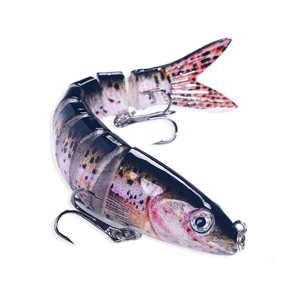 Iscas Artificiais Articuladas Wobblers para Pesca de Lúcio 13,4cm, Seções Múltiplas, Isca Rígida Artificial para Trolling, Ferramentas de Pesca de Carpa e Lúcio