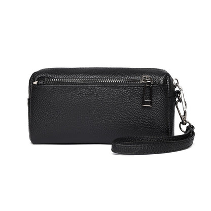 100% Genuine Cow Leather Wallet Purse Luxury Handbags Women Bags Designer Ladies Clutches Bags for Women Top Quality Phone Sac