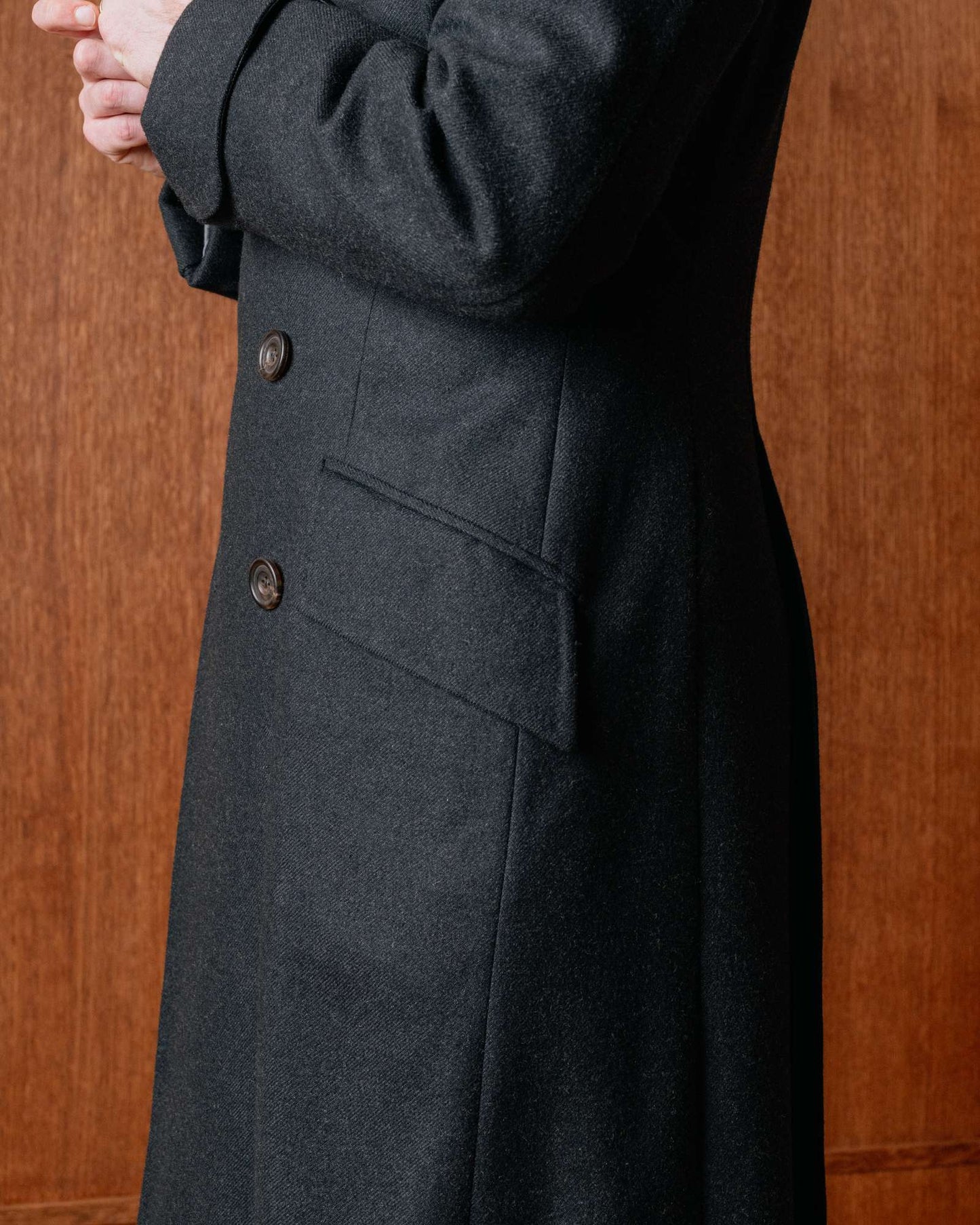 Woolen Blend Coat Men Over Jacket Overcoat Fashion Double Breasted Long Plus Size Warm Formal Business Tailored Costume Wear