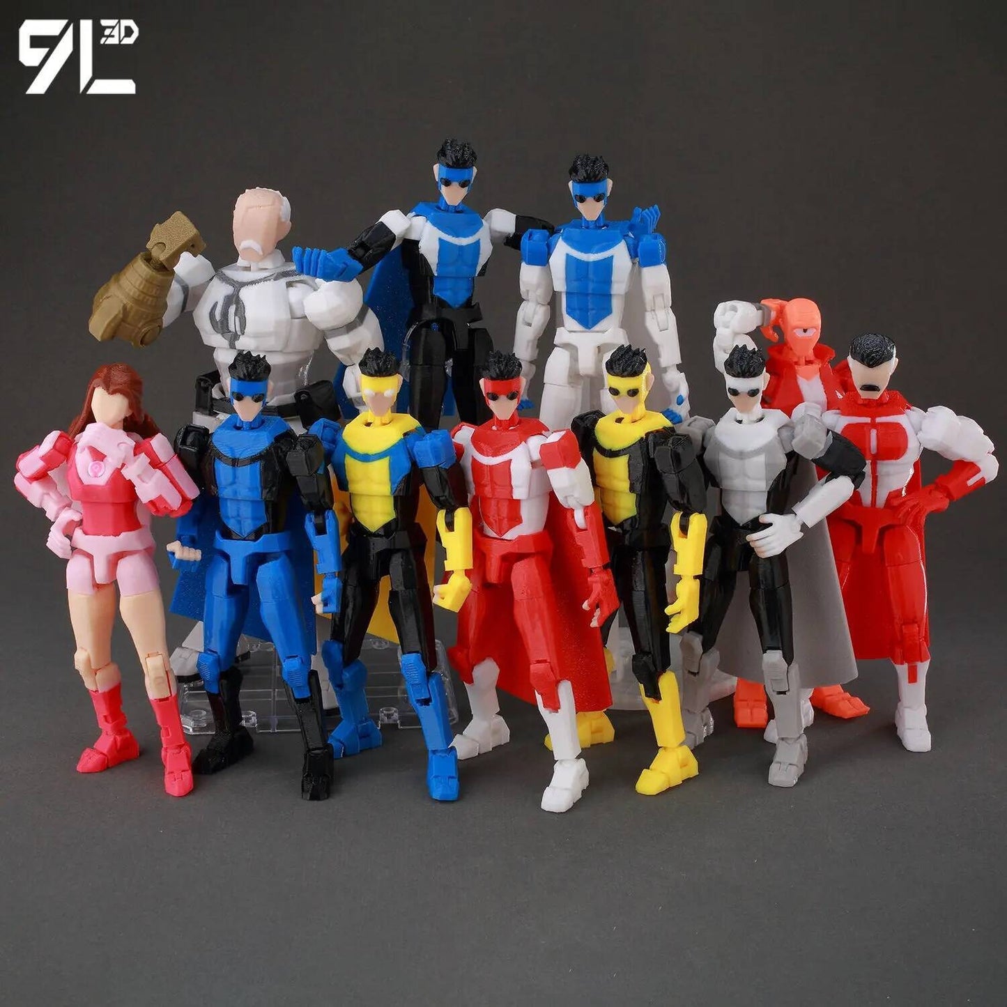 9L3D Superman Menino Invencível Batman Boneco Articulado LUCKY13 Multiarticulado Poseable T13 Titan13 Herói Modelo Dummy13 Brinquedos Colecionáveis