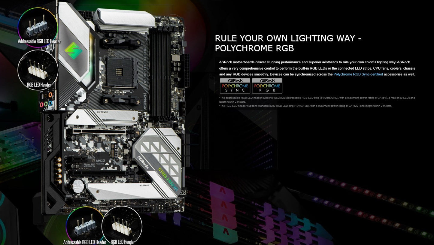 ASRock B550 Steel Legend Motherboard Set Kit with Ryzen 5 5600 CPU 4xDDR4 4733MHz M.2 NVME HDMI AMD B550 ATX AM4 Mainboard