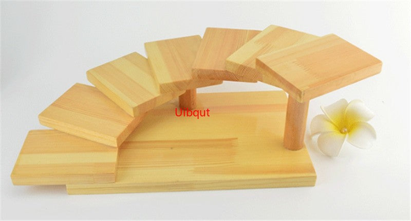 Japanese wooden wood Cuisine Sushi Bridge Boats Pine Creative Sushi Sashimi plate Platter Sushi Tableware Decoration Ornament