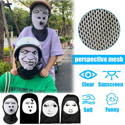Fashion Mask for 2026 Halloween Cosplay Headwear Hip Hop Hood Hat Headgear 3D Celebrity Face Mask Elastic Mesh