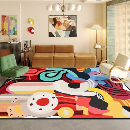 Creative Design Living Room Carpet Colorful Trendy Fluffy Non-slip Parlor Table Floor Mat Children Bedroom Bedside Rug ????? ???