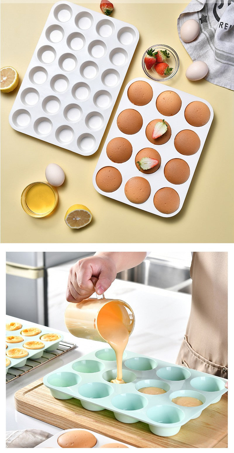 12/24 Holes Silicone Baking Mold for Baking 3D Bakeware Chocolate Round Sphere Mold Cupcake Pan Cake DIY Muffin Kitchen Tools