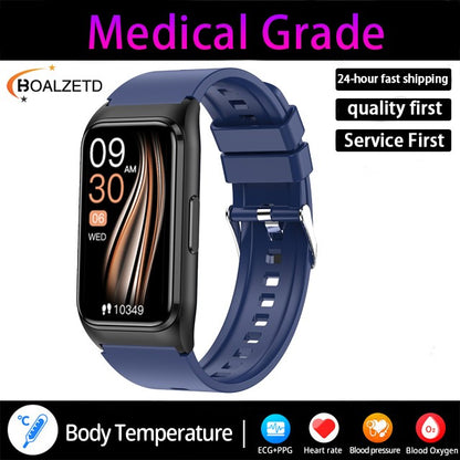 ECG+PPG Smart Watch Health Monitoring Blood Pressure Uric Acid Blood Fat bracelet Bluetooth Call Reminder Waterproof SmartWatch