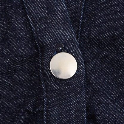 ETJ 2025  Spring New 1975 series denim MIDI dress with lapel side zipper fashion