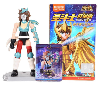 Blokees Gold Saint Action Figure Versão Galáxia 02 Libra Dohko Sagitário Saint Seiya Brinquedos de Montar Presente de Aniversário Infantil