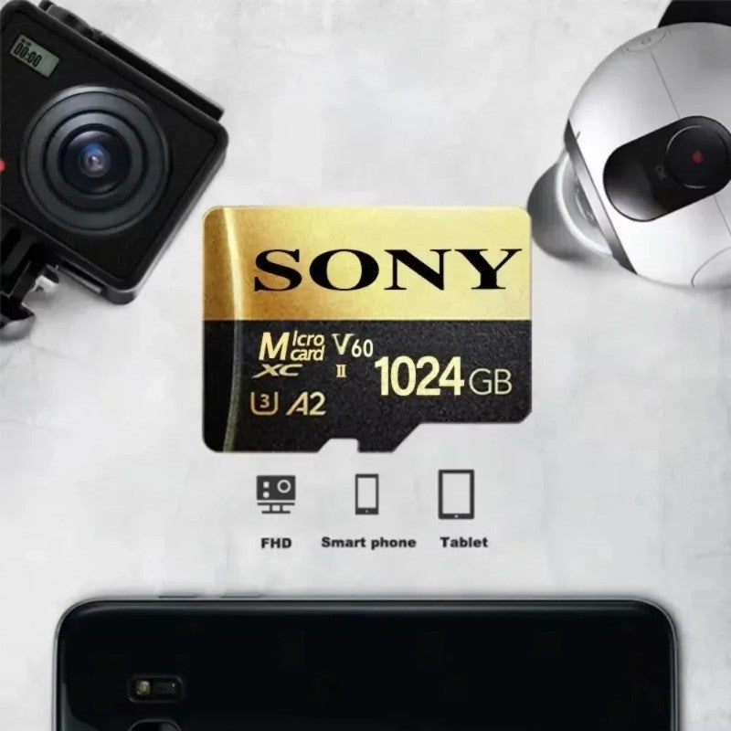 -Original-Sony-2TB Micro TF SD Card 1TB SD Memory Card 128GB 256GB U3 4K Full HD TF Memory Flash Cards for Xiaomi Phone Computer
