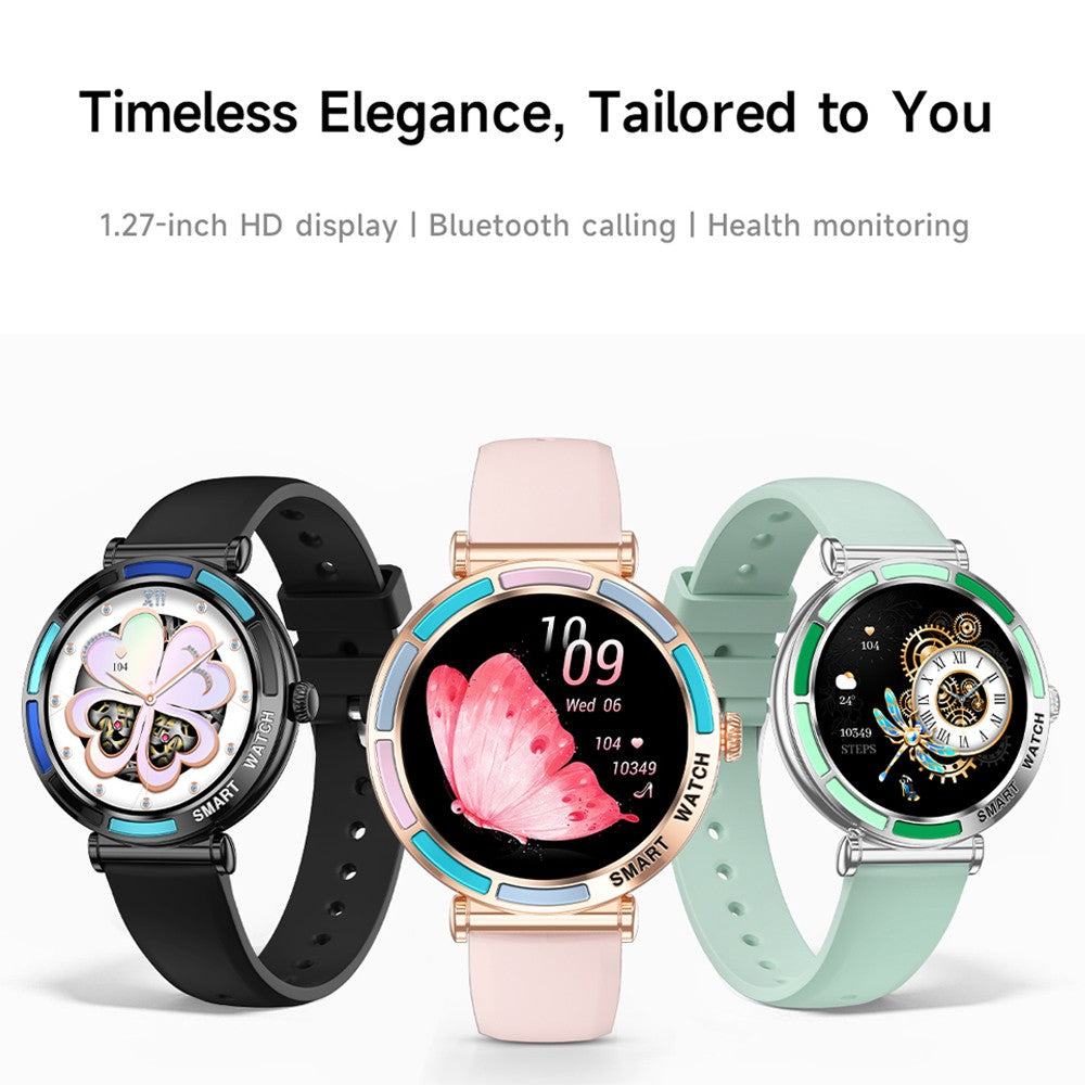 2025 Novo Smartwatch Feminino da Moda Tela HD 360*360 Pulseira Esportiva Mostrador Personalizado Frequência Cardíaca Chamada de Voz Smartwatch Para Android iOS