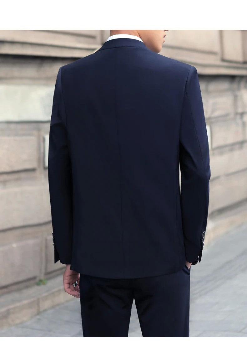 Men's M-10XL Spring New Wedding Fashion Handsome Suit Business Cargo Trousers plus Size Two Sets Fat Friendly Clothing