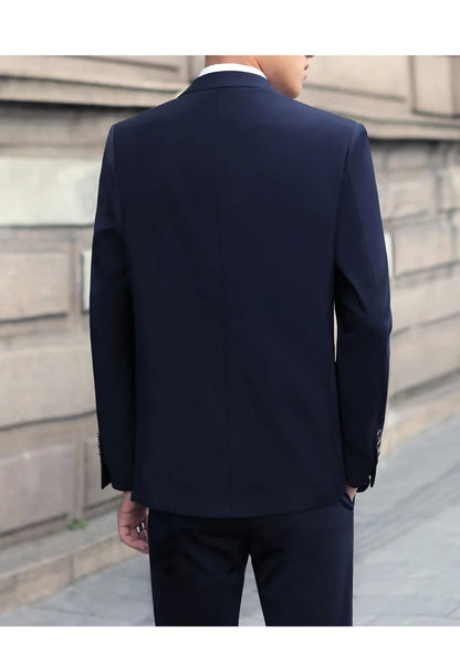 Men's M-10XL Spring New Wedding Fashion Handsome Suit Business Cargo Trousers plus Size Two Sets Fat Friendly Clothing