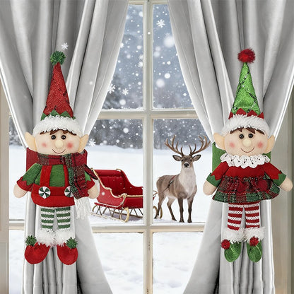 Elf fairy figurine curtain hooks, Christmas decorations, display window ornaments, hotel restaurant supplies, party props