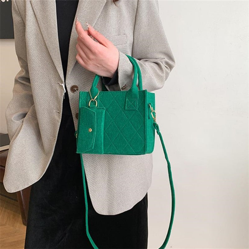 3pcs/set Embossed Women's Handbag Stylish Crossbody Bag, Clutch and Wallet, Solid Color Fabric Shoulder Bag for Women Daily Use