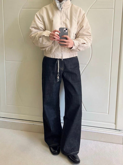 2025 Winter New Fashion Mountain Carving Imitation Wolf Fur Coat Men and Women Y2K Harajuku Hip-hop Pop Bomber Jacket Cleanfit