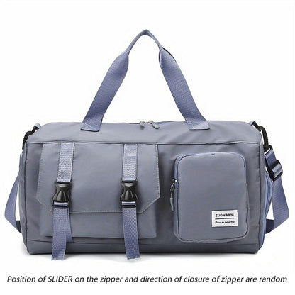 Women's Durable Nylon Sports Gym Bag with Shoe Compartment - Multifunctional Fitness Duffle for Yoga, Travel & Weekend Trips