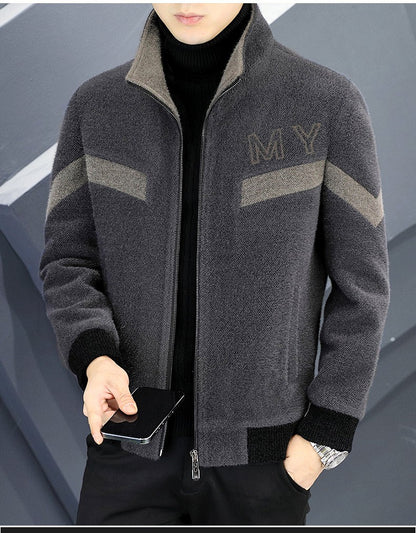Autumn/Winter Men's Wool Blends Jacket Short Korean Short Casual Business Woolen Coat Thick Warm Social Streetwear Overcoat