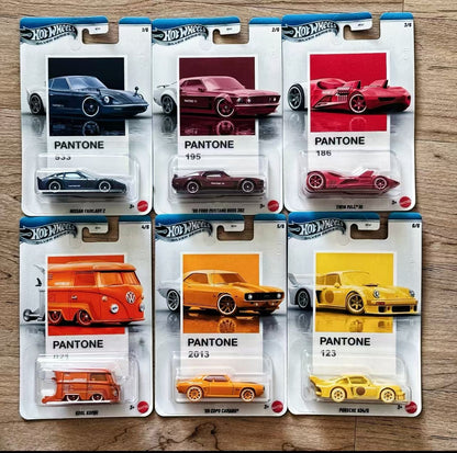 Hot Wheels PANTONE COLOR INSTITUTE JKY47 Silver Set Porsche Camaro Kombi Mustang Nissan 1/64 Alloy Die-cast Car Model Collection