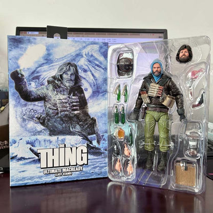 NECA Ultimate MacReady V.3 (Última Posição) O Enigma de Outro Mundo Boneco Colecionável de Ação Brinquedos Modelo Presente de Aniversário