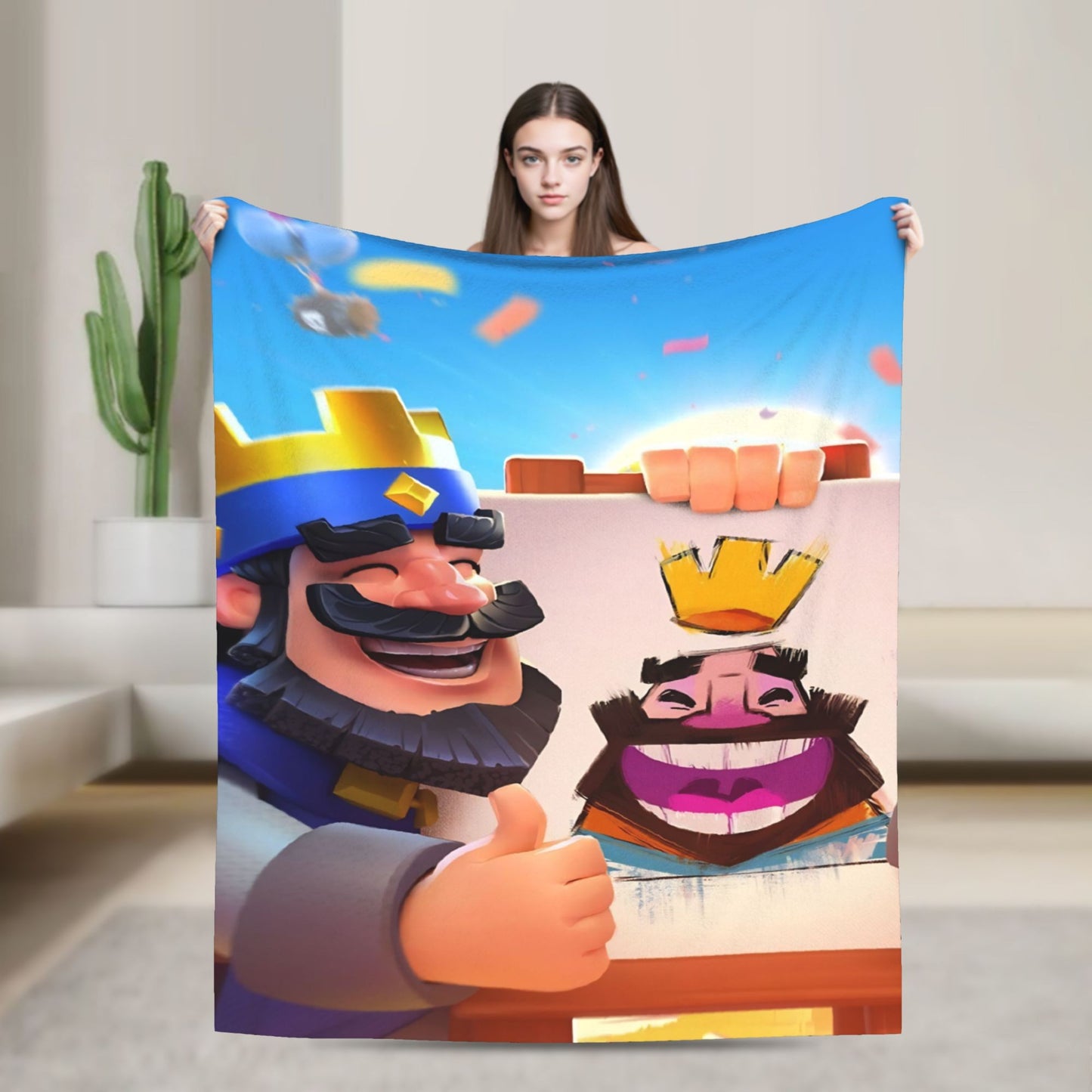 Clashes Royaleds Game Knitted Blanket  Fuzzy Throw Blankets Bed Sofa Portable Soft Warm Bedspreads