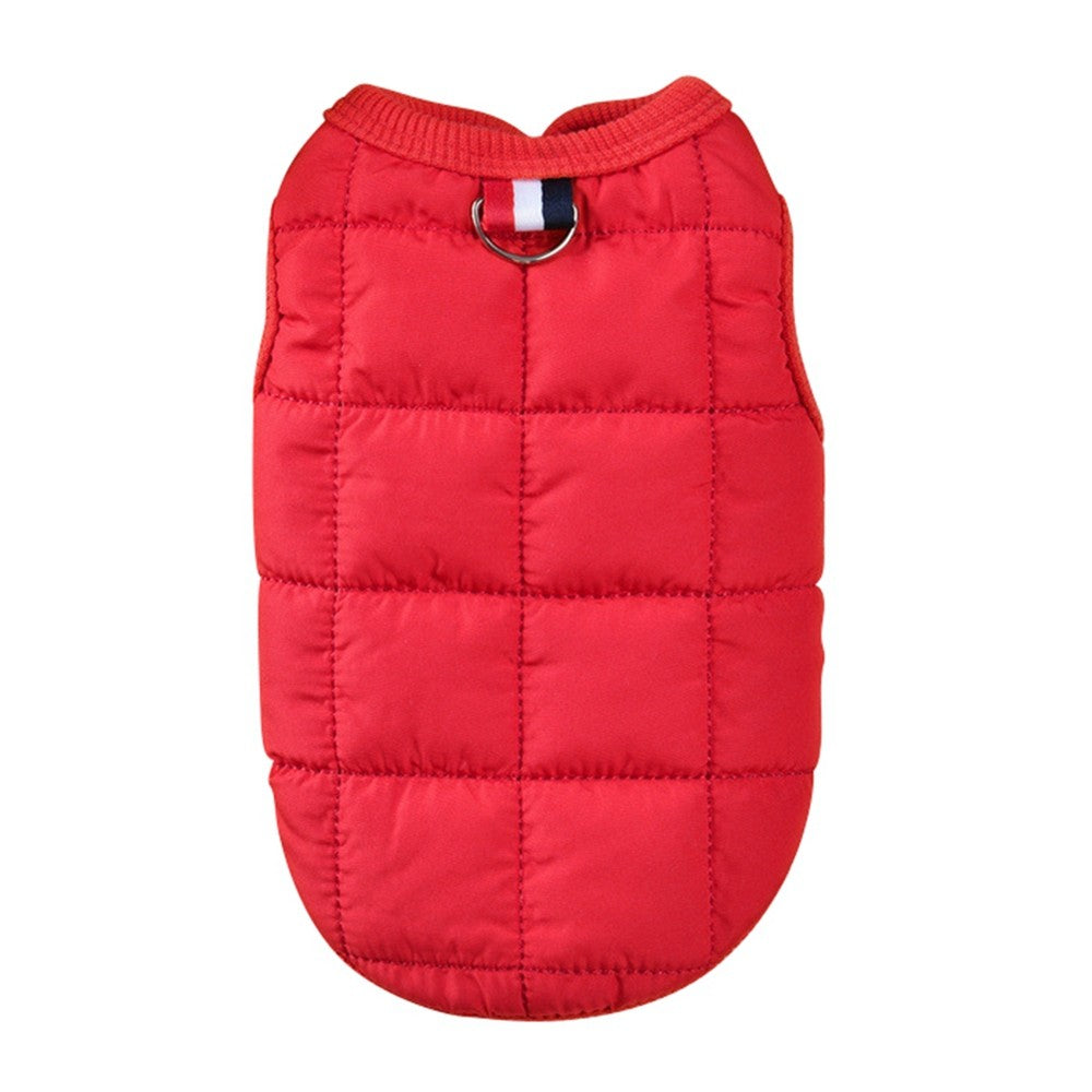 Winter Warm Cotton Padded Jacket Windproof Simple Dogs Vest Coats For Small Medium Dog Puppy French Bulldog Pet Dogs Clothing