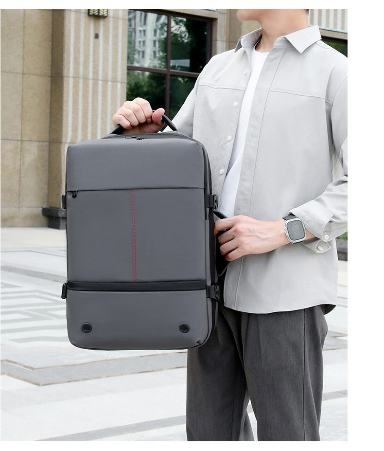 Backpack Men's Expandable Vacuum Compression Short-Distance Business Trip Large-Capacity Dry and Wet Separation Business Multi-Functional Backpack
