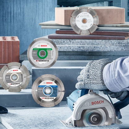 Disco de corte diamantado segmentado Bosch Universal 110mm para concreto, tijolos e pedras