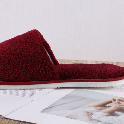 5 Pairs/Lot Winter Cotton Slippers Men Women Disposable Hotel Slippers Home Plush Slides Travel SPA Hospitality Guest Footwear