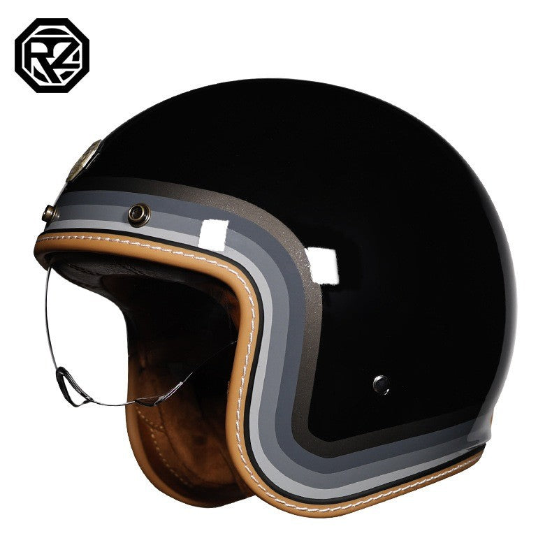 Retro Half Helmet for Motorcycle & Electric Vehicle - Unisex Universal Fit with Personalized Designs