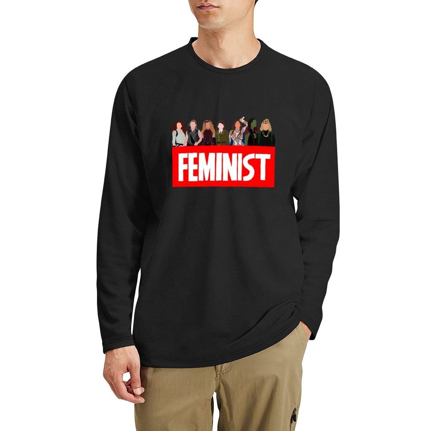 Feminist marvelous ladies (updated) Long T-Shirt graphic t shirt custom t shirt anime plain t-shirt t shirts for men pack